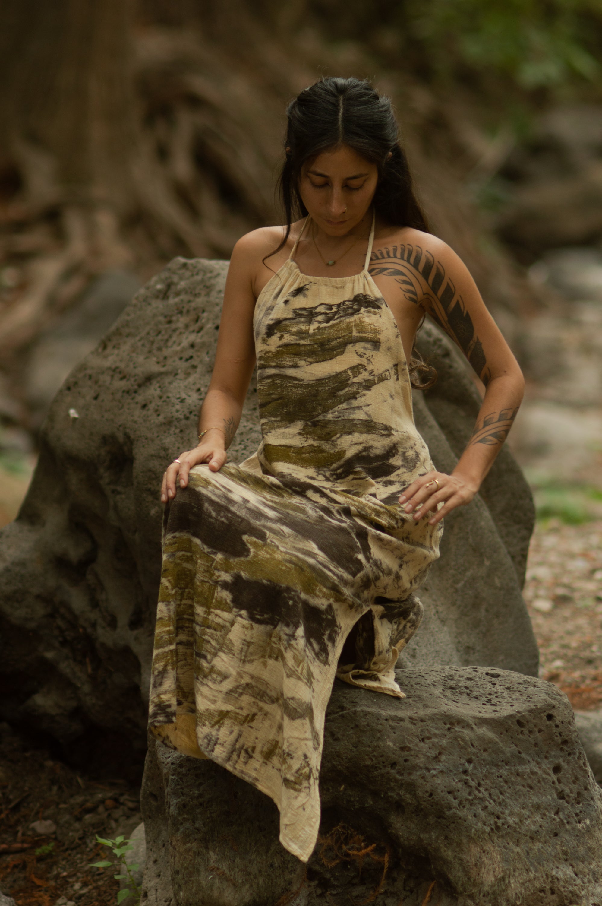 Vestido Maxi Corteza